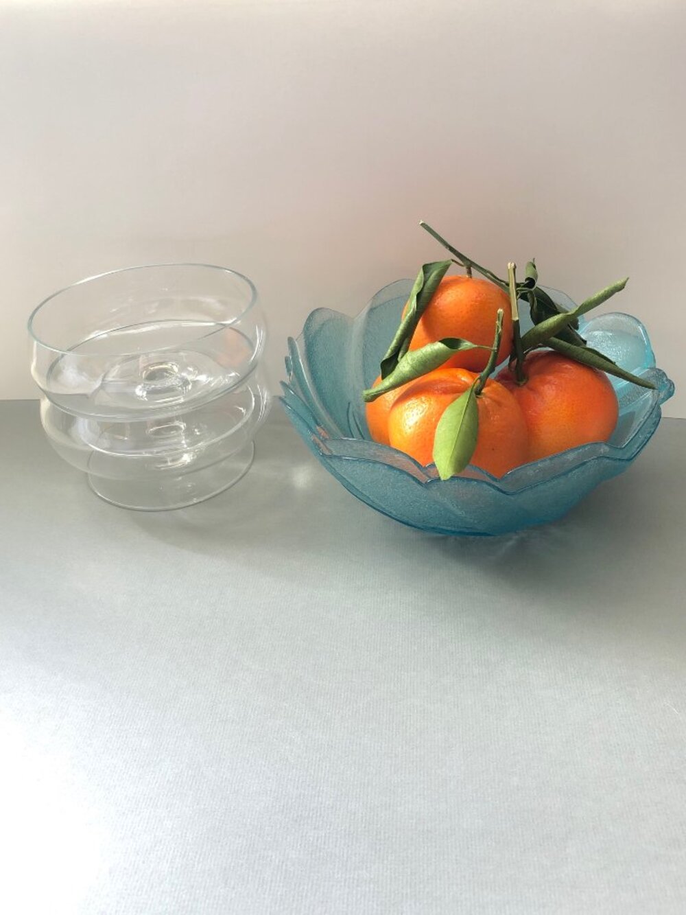 4 piece glass serving containers, Cookie or chips serving set